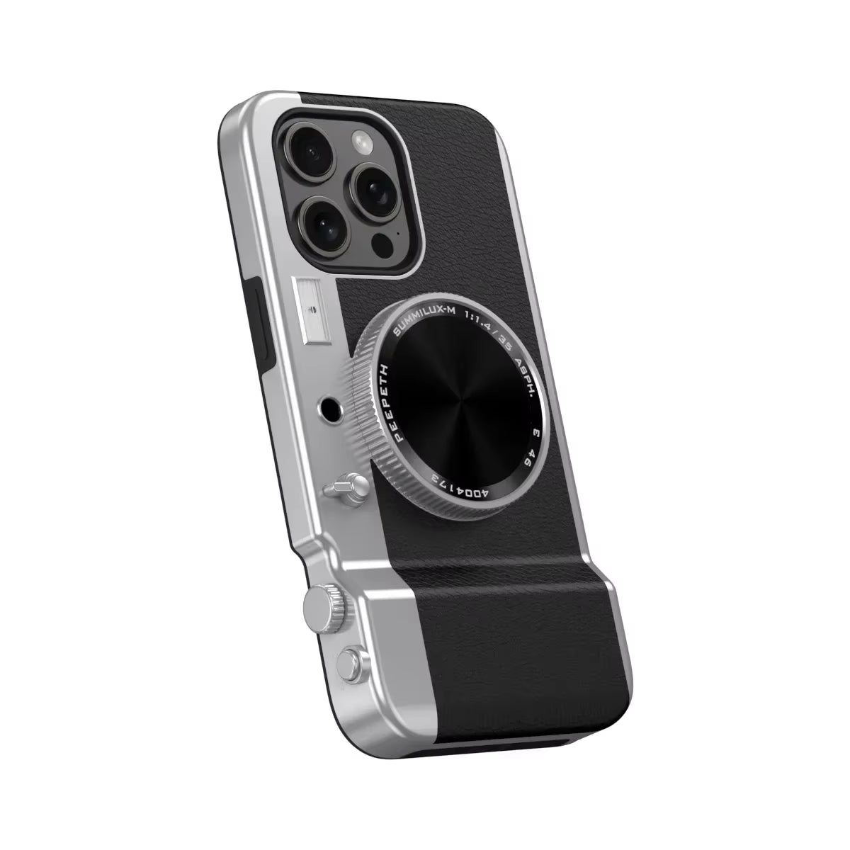 Retro Bluetooth Camera Phone Case for 15 14 13 12 Pro Max Magnetic Cosmetic Mirror for 15Promax Hard Phone Cover