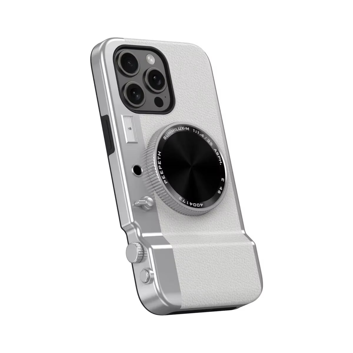 Retro Bluetooth Camera Phone Case for 15 14 13 12 Pro Max Magnetic Cosmetic Mirror for 15Promax Hard Phone Cover