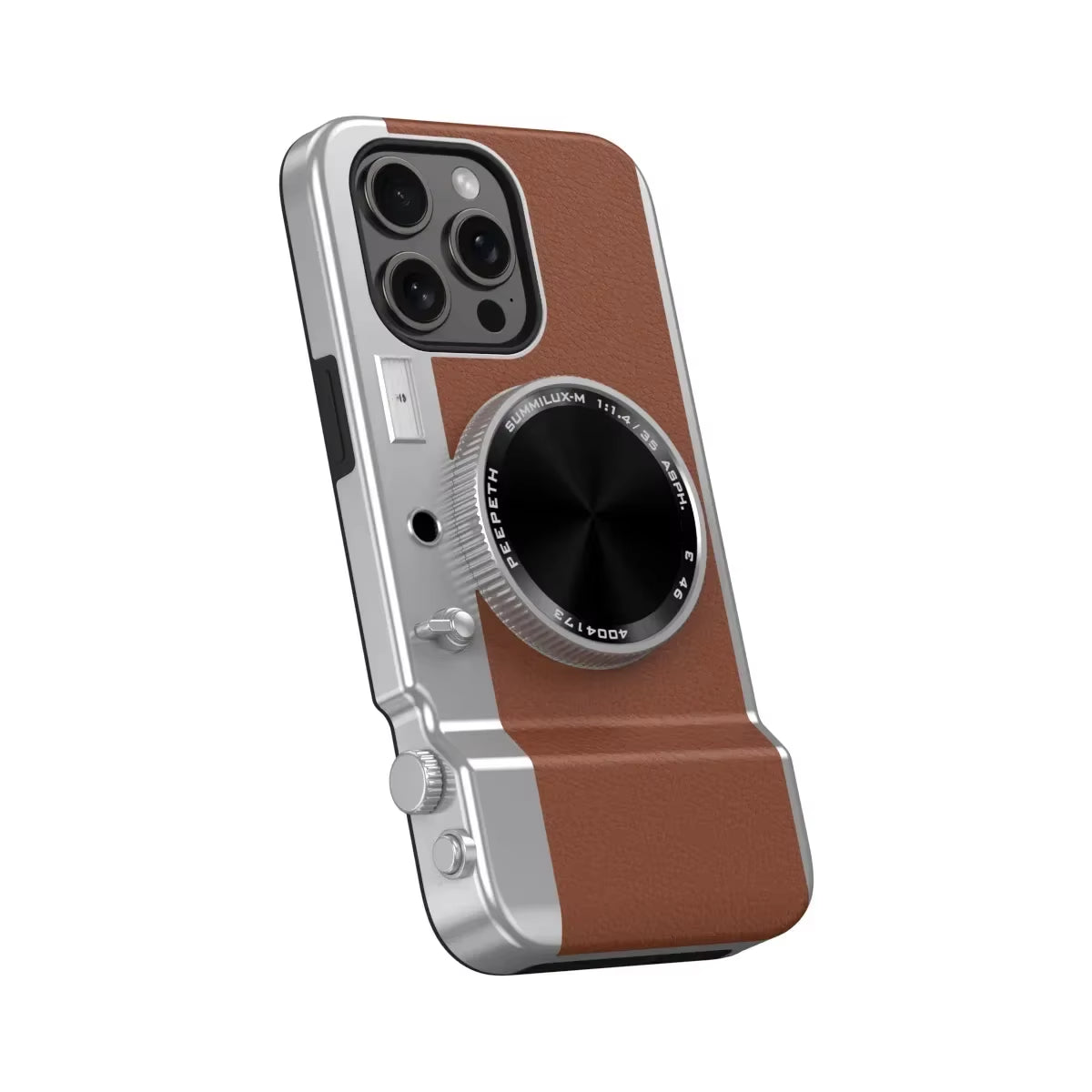 Retro Bluetooth Camera Phone Case for 15 14 13 12 Pro Max Magnetic Cosmetic Mirror for 15Promax Hard Phone Cover