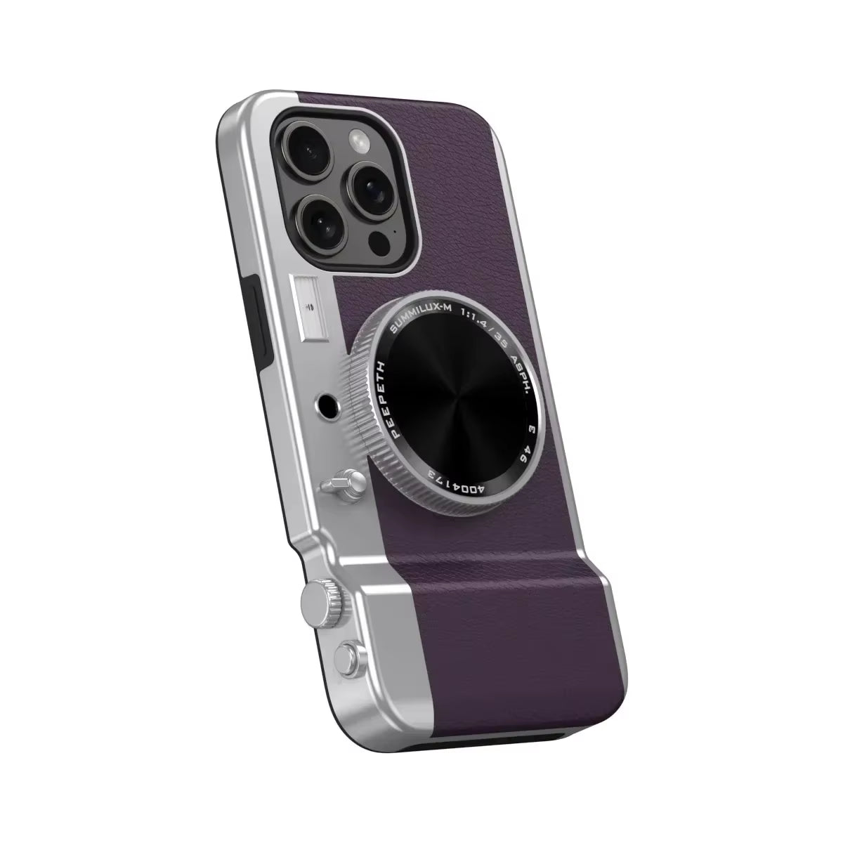 Retro Bluetooth Camera Phone Case for 15 14 13 12 Pro Max Magnetic Cosmetic Mirror for 15Promax Hard Phone Cover