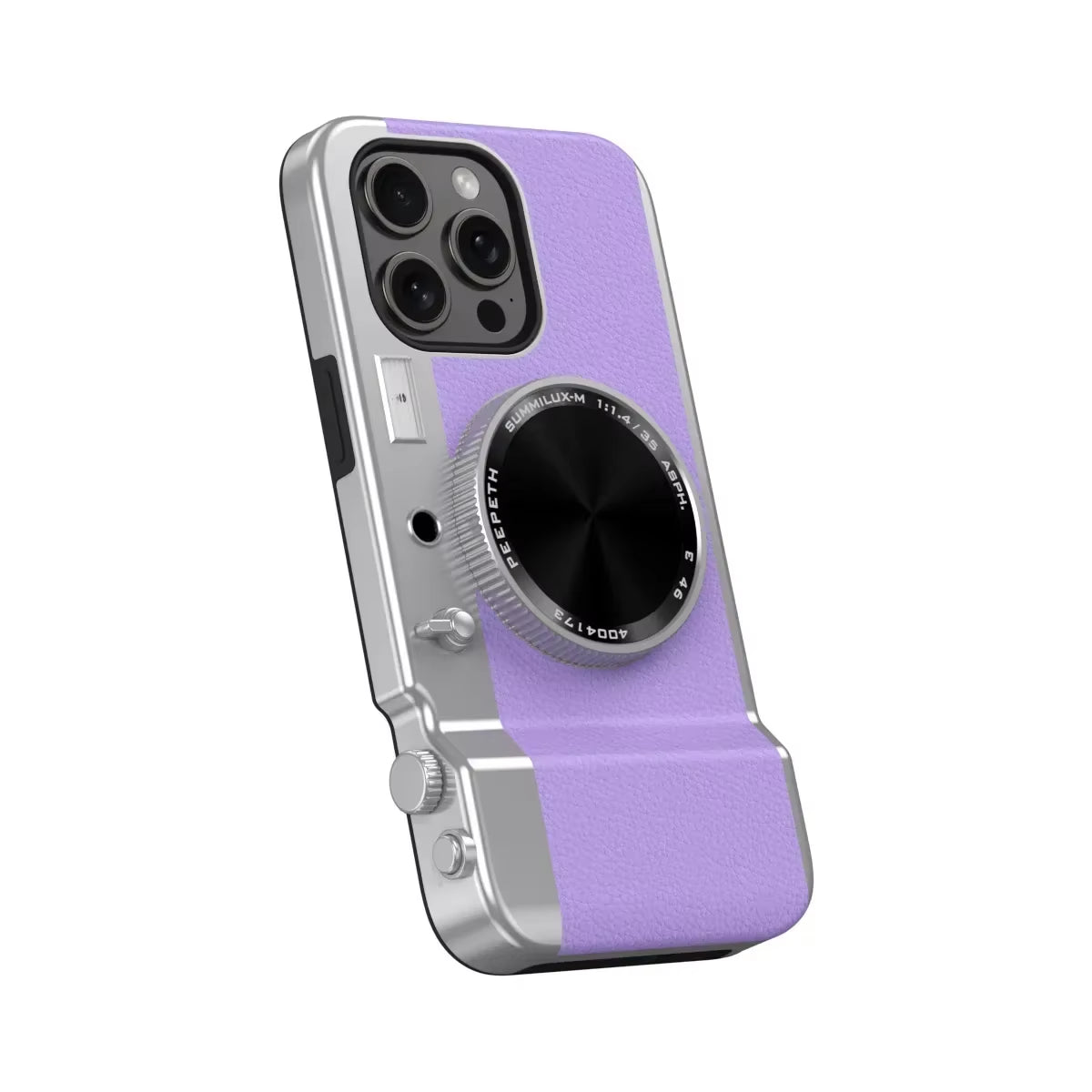 Retro Bluetooth Camera Phone Case for 15 14 13 12 Pro Max Magnetic Cosmetic Mirror for 15Promax Hard Phone Cover