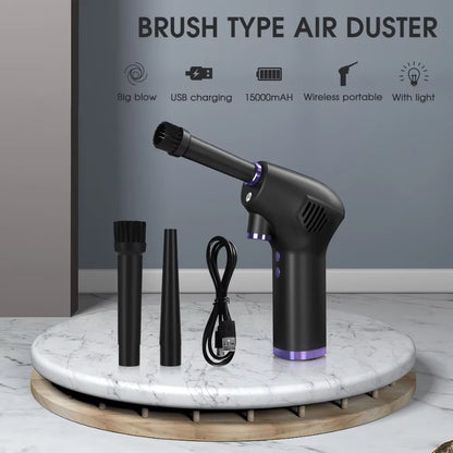 Wireless Air Duster USB Dust Blower Handheld Dust Collector Rechargable Large Capacity Portable for PC Laptop Car Clean Keyboard