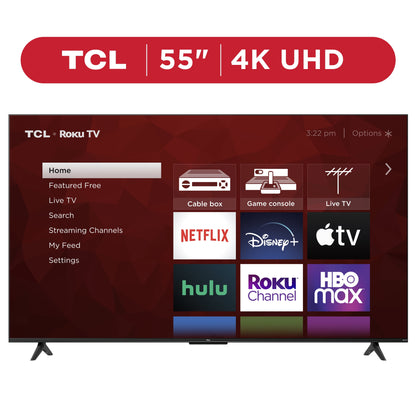 55” Class S4 (55S41BR) 4K UHD HDR LED Smart TV with Roku TV (NEW 2024)