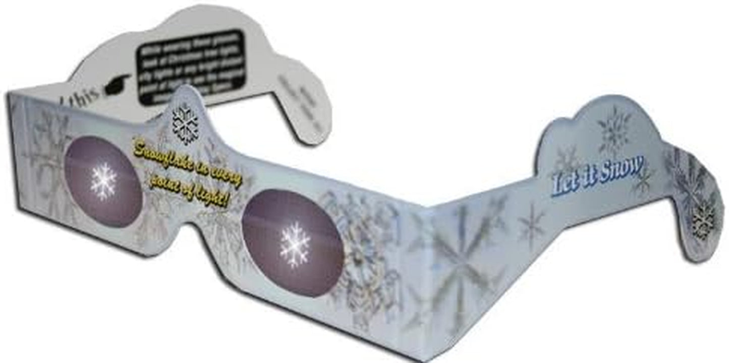 3D Christmas Glasses - 10 Pack Holiday Specs - Hologram Holiday Images