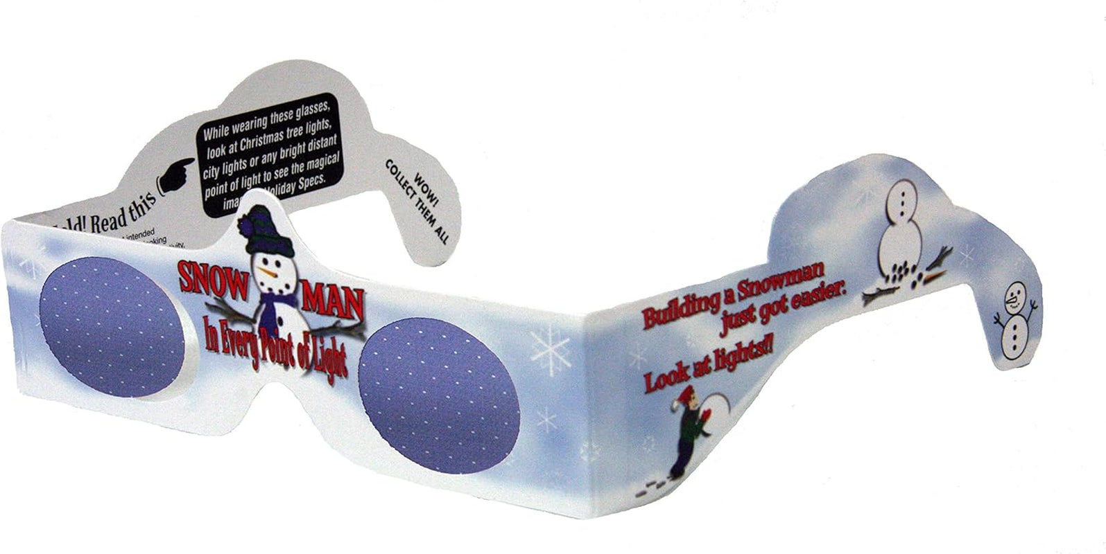 3D Christmas Glasses - 10 Pack Holiday Specs - Hologram Holiday Images