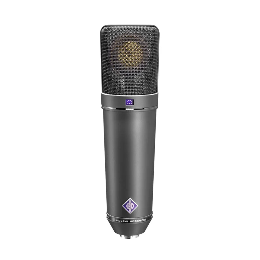 U 87 Ai Condenser Microphone (Studio Set, Black) with RF-5P-B Reflection Filter & Reflection Filter Mic Stand Bundle