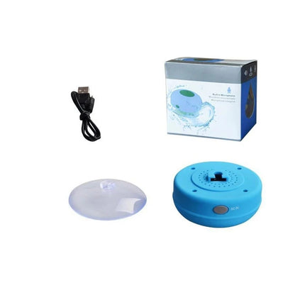 Mini Bluetooth Speaker Shower Subwoofer Waterproof Handsfree Loudspeaker with Suction Cup Mic for Bathroom Pool Beach Car Phone