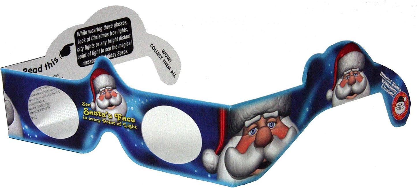 3D Christmas Glasses - 10 Pack Holiday Specs - Hologram Holiday Images